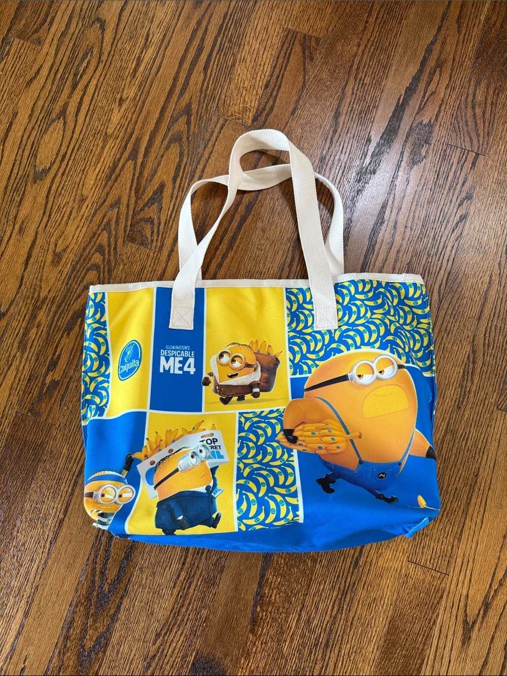 Despicable Me Minions Chiquita Blue & Yellow Canvas Tote Travel Kids